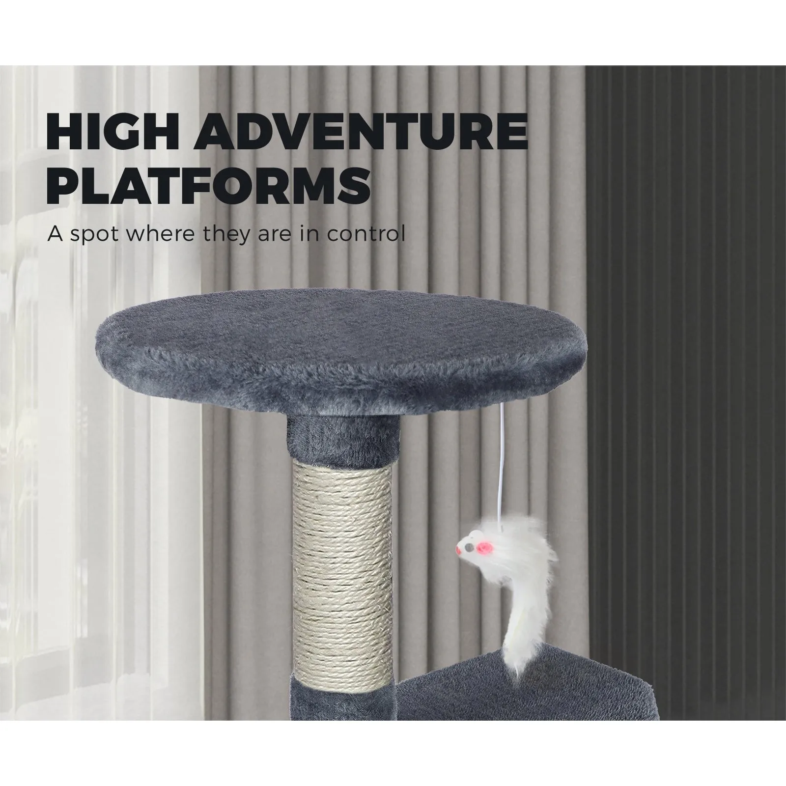 120cm Cat Trees Scratching Post Scratcher Tower Condo House Climber Tree