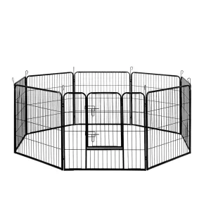 32" 8 Panel Dog Playpen | Pet Exercise Cage Enclosure Fence Play Pen