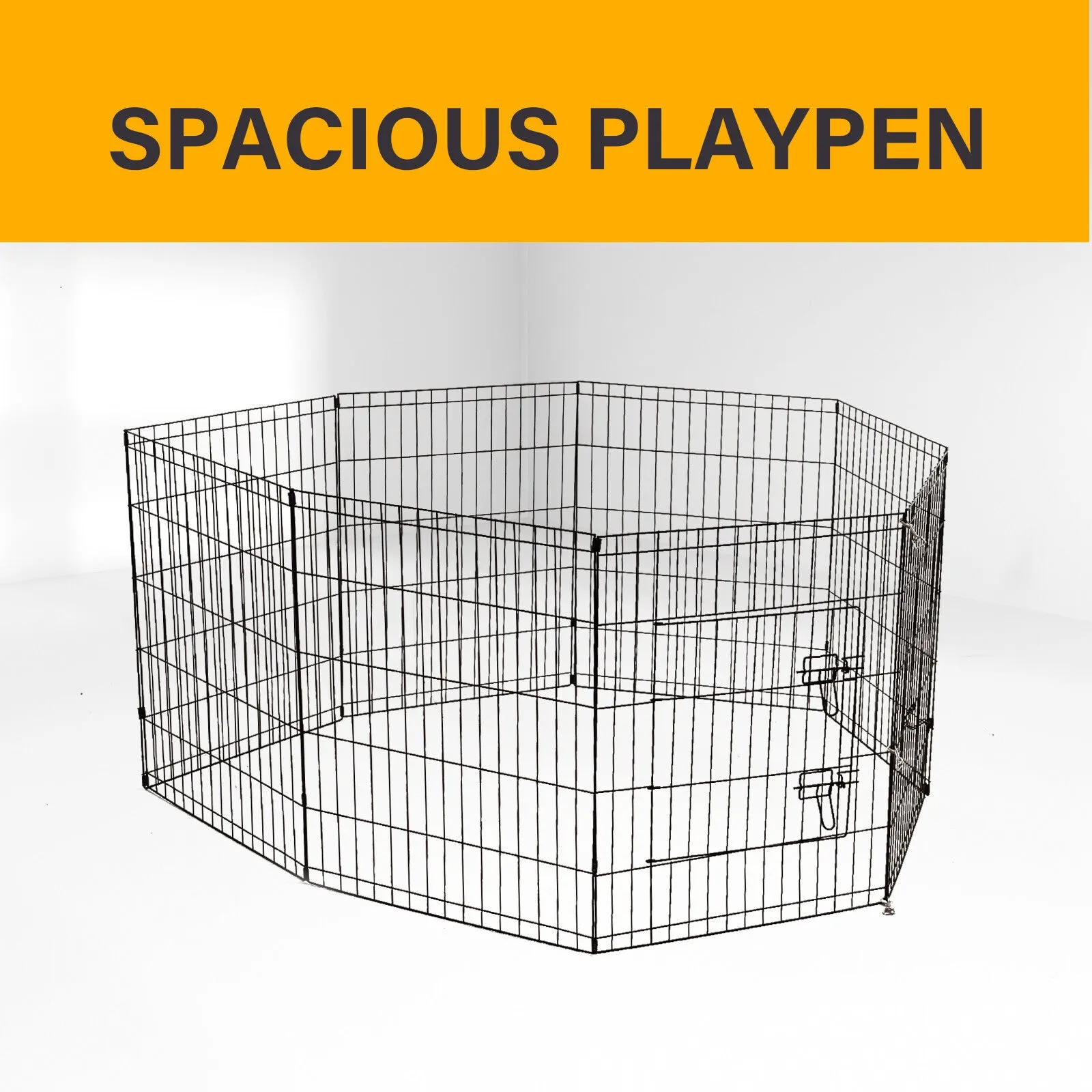 4paws 8 panel playpen puppy exercise fence cage enclosure pets