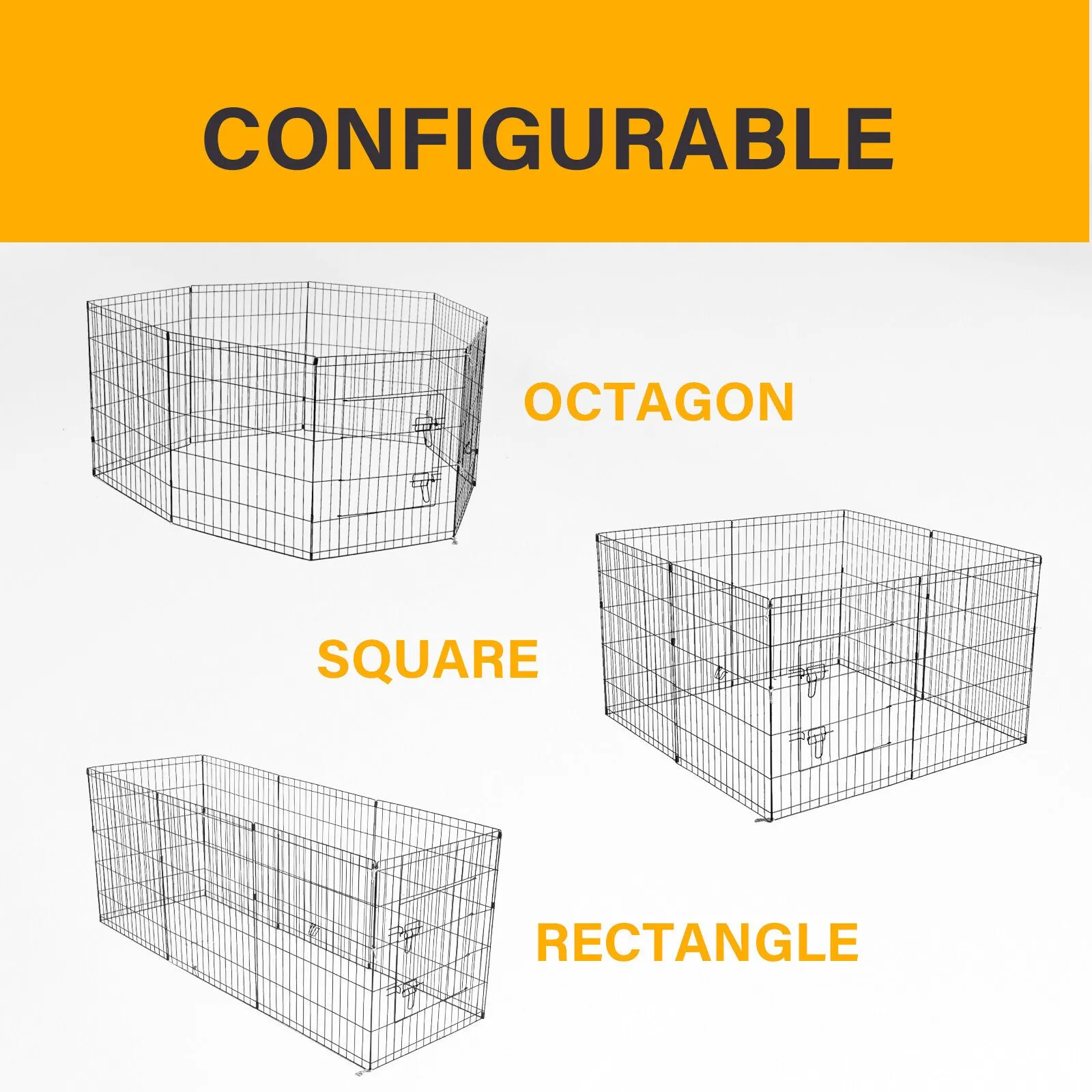 4paws 8 panel playpen puppy exercise fence cage enclosure pets