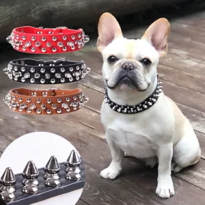 Adjustable Leather Pet collar Neck Strap
