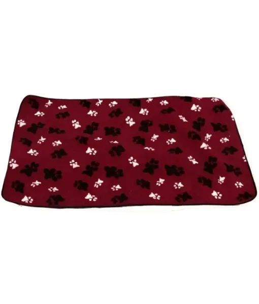 Animate Sherpa Fleece Crate Mat Paw Print