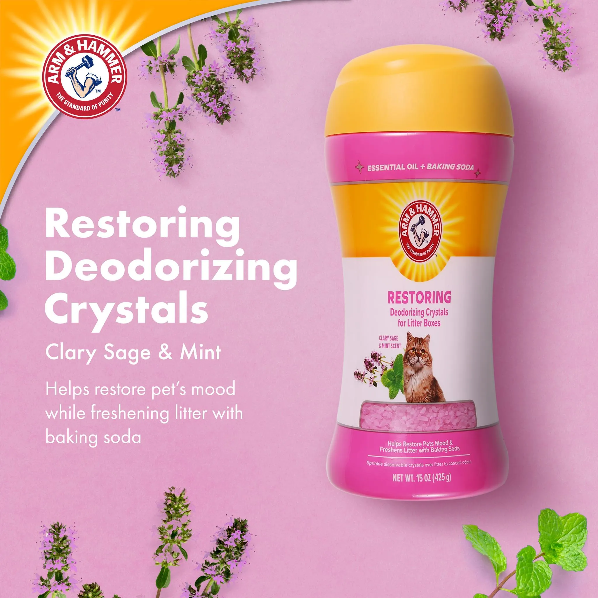 Arm and Hammer Litter Box Cat Crystals Restore 443ml