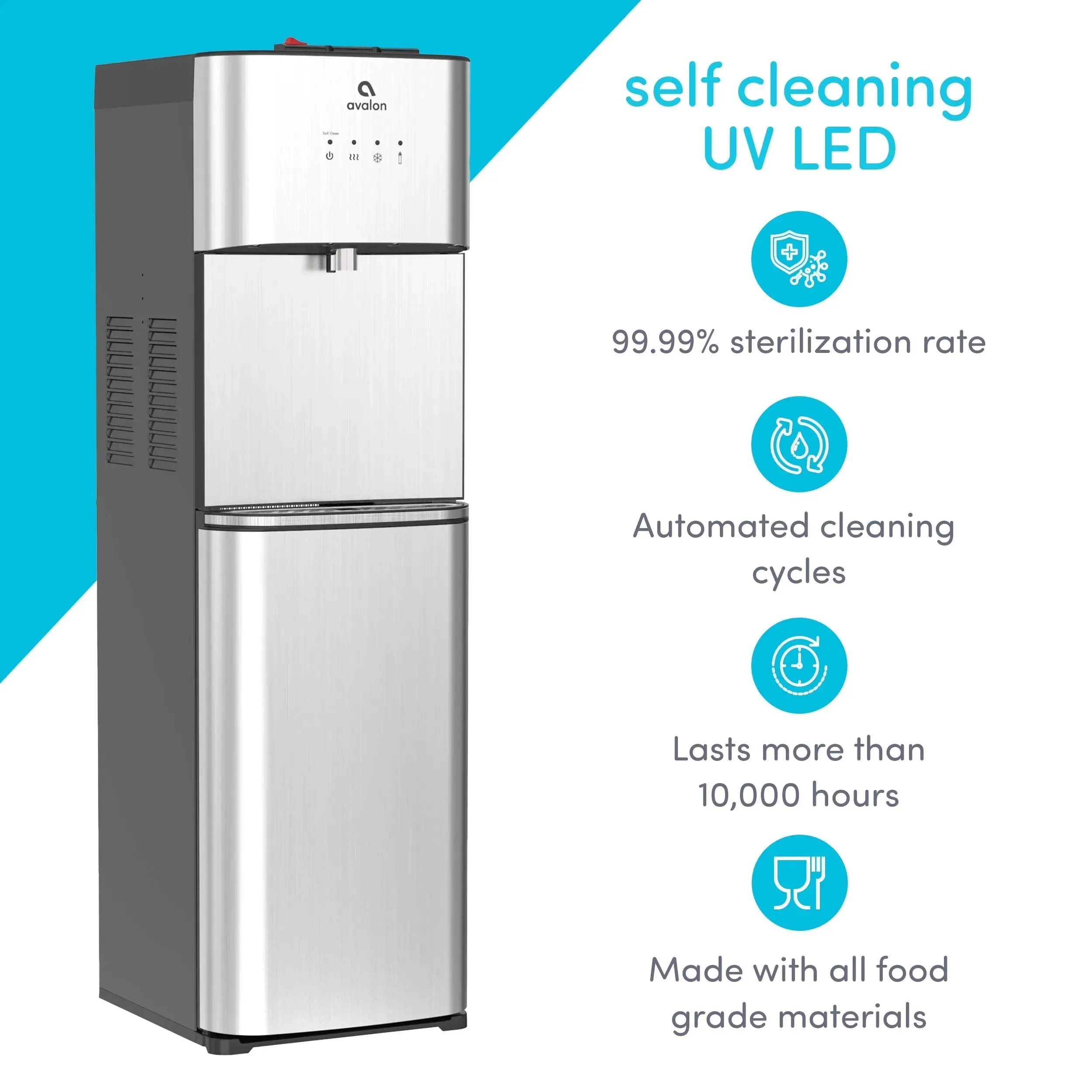 Avalon Self Cleaning Bottleless Water Cooler Dispenser 3 Temperatures