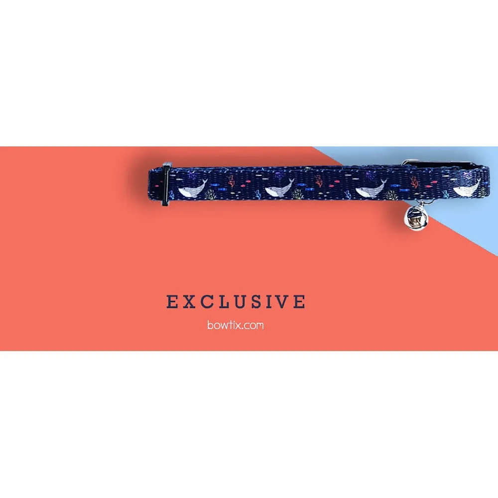 Bowtix Handmade Cat Collar With Removable Bowtie - Seas The Day