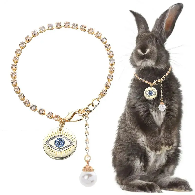 Cat Eye Pendant Dog Accessories Neck Wear Adjustable Chain Pet Dog Collar