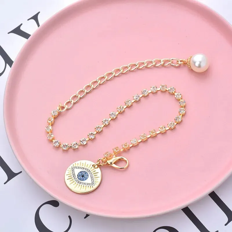 Cat Eye Pendant Dog Accessories Neck Wear Adjustable Chain Pet Dog Collar