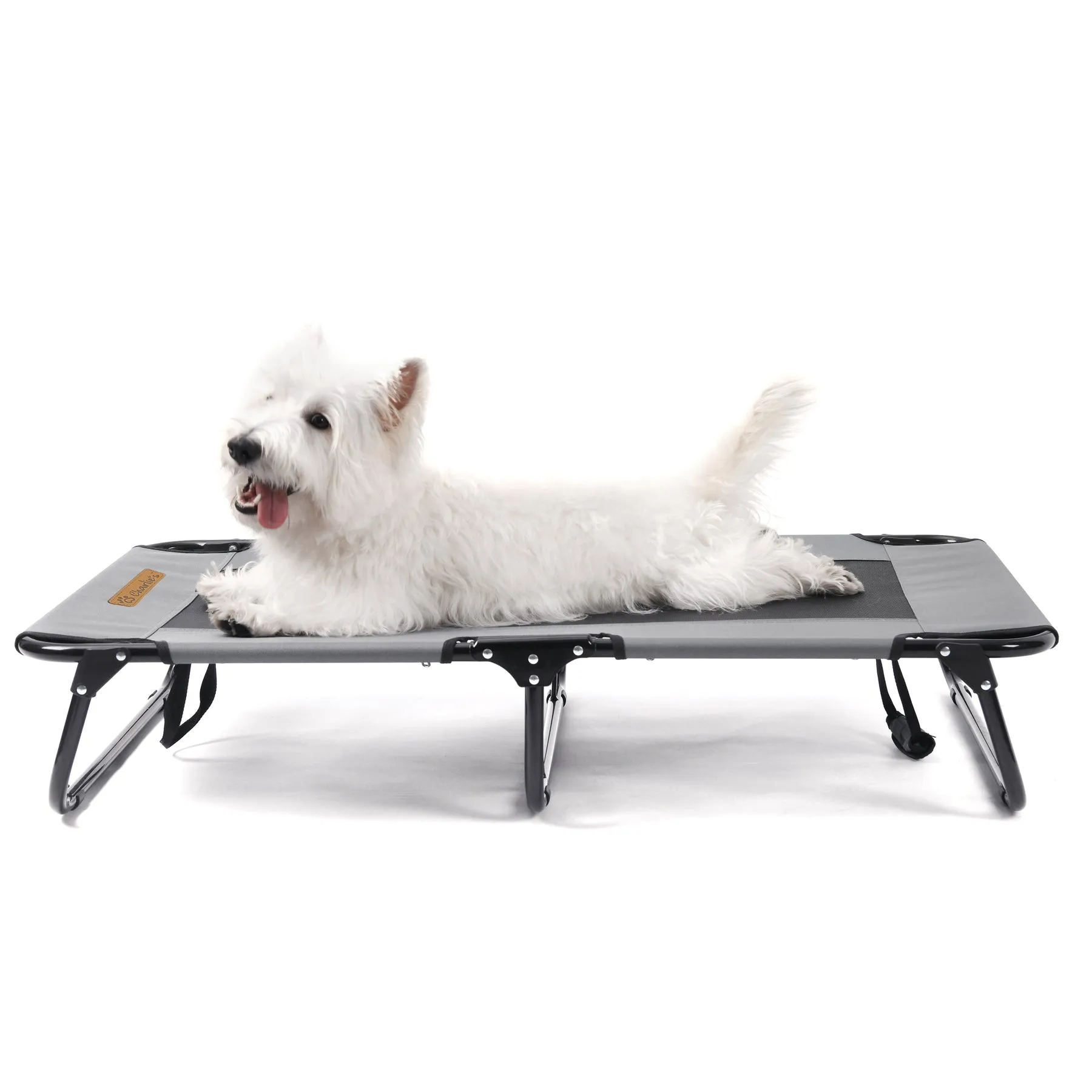 Charlie's Adventure Foldable Travel Trampoline Dog Bed 120x80x22cm X-Large Grey