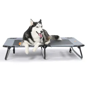 Charlie's Adventure Foldable Travel Trampoline Dog Bed 120x80x22cm X-Large Grey