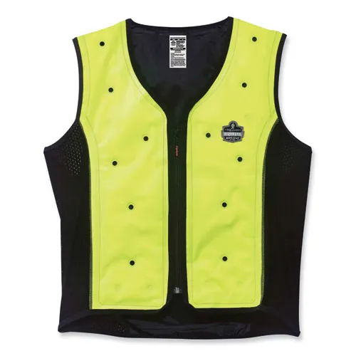 Chill-its 6685 Premium Dry Evaporative Cooling Vest With Zipper, Nylon, 3x-large, Lime, Ships In 1-3 Business Days