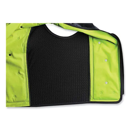 Chill-its 6685 Premium Dry Evaporative Cooling Vest With Zipper, Nylon, 3x-large, Lime, Ships In 1-3 Business Days
