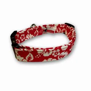 Elmo's Closet Lua Red Dog Collar - Medium (Outlet Sale Item)