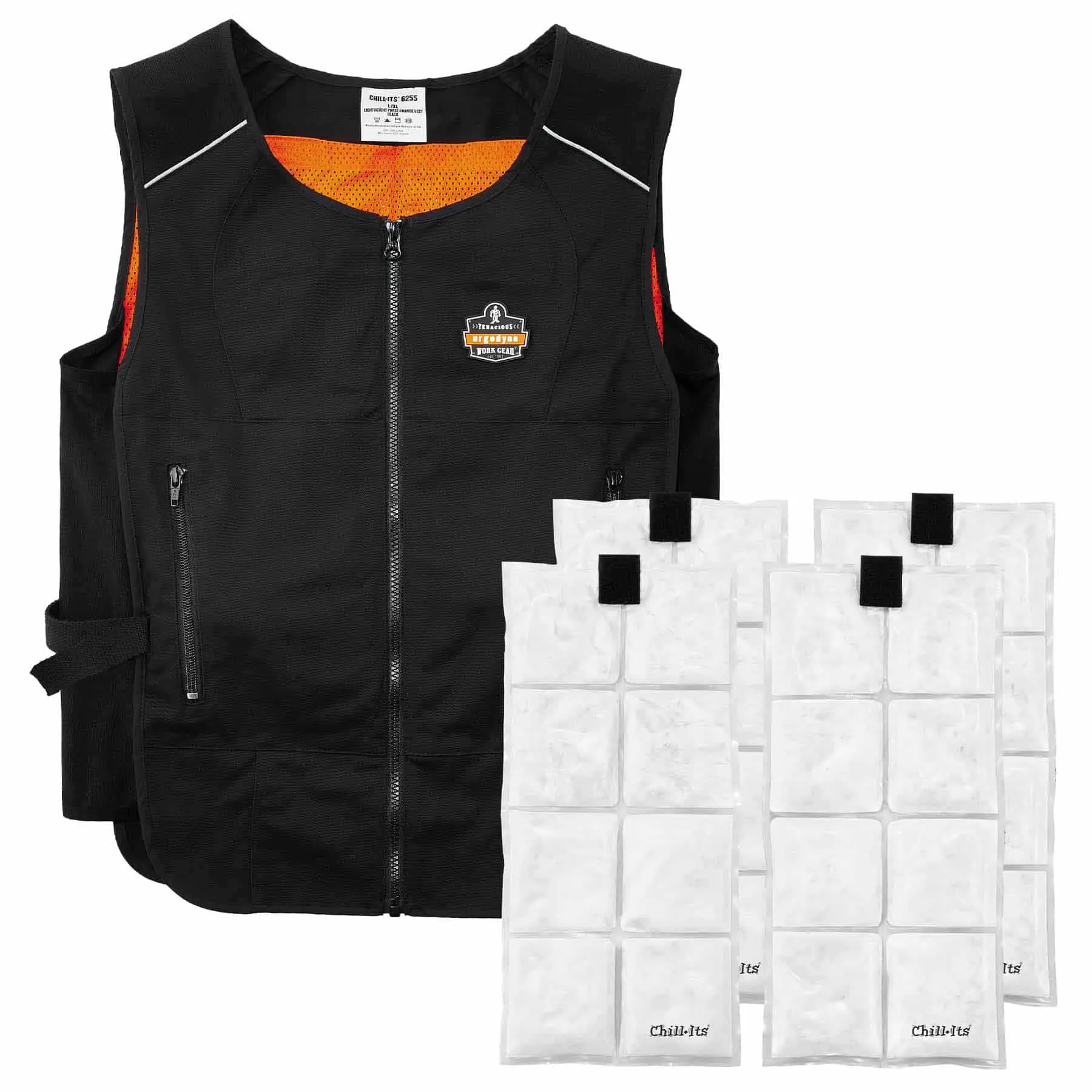 Ergodyne 12135 6260 L/XL Black Lightweight Phase Change Cooling Vest   Packs