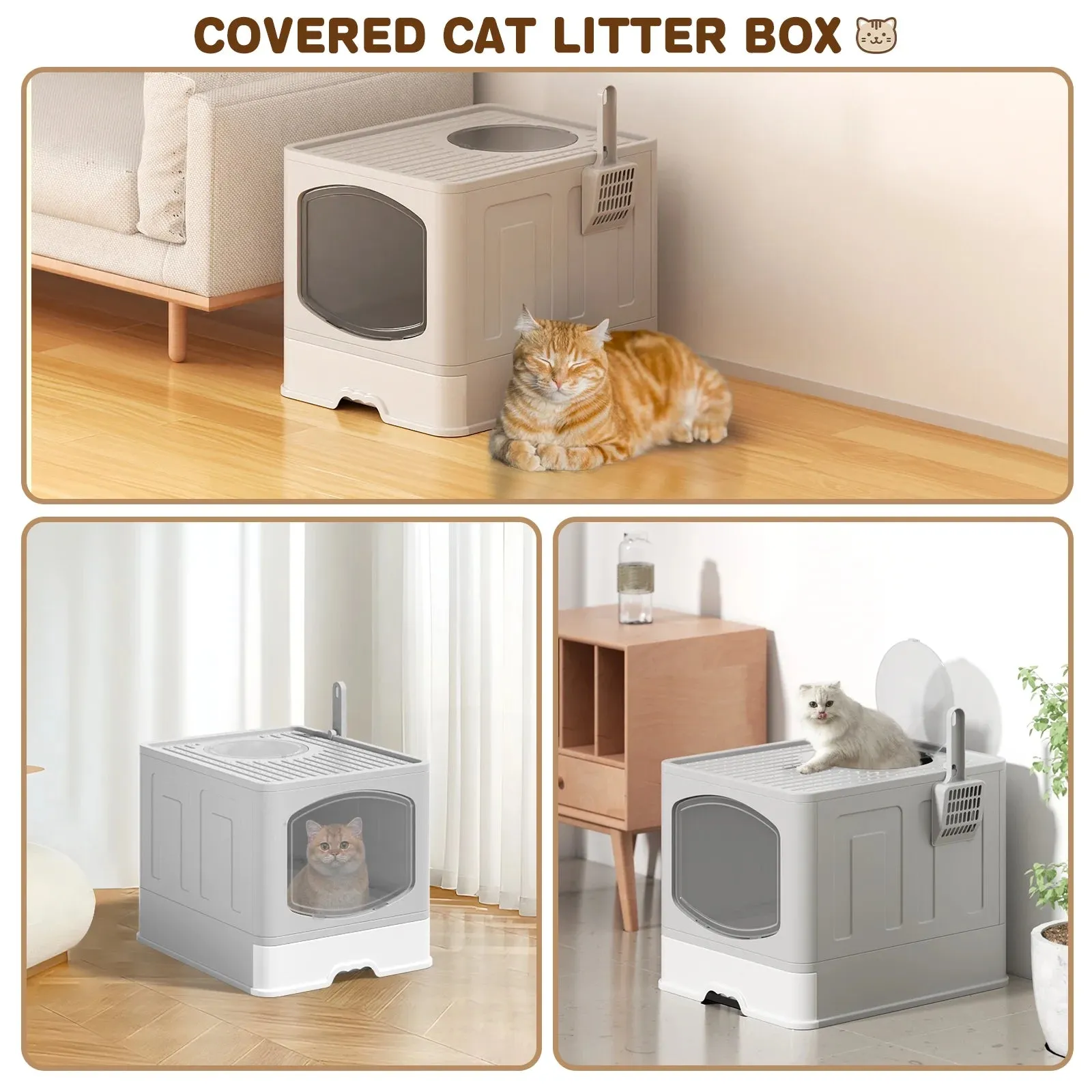 Extra Large Foldable Cat Litter Box - Meet Litter Buddy! 🐱🧼