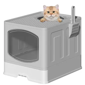 Extra Large Foldable Cat Litter Box - Meet Litter Buddy! 🐱🧼