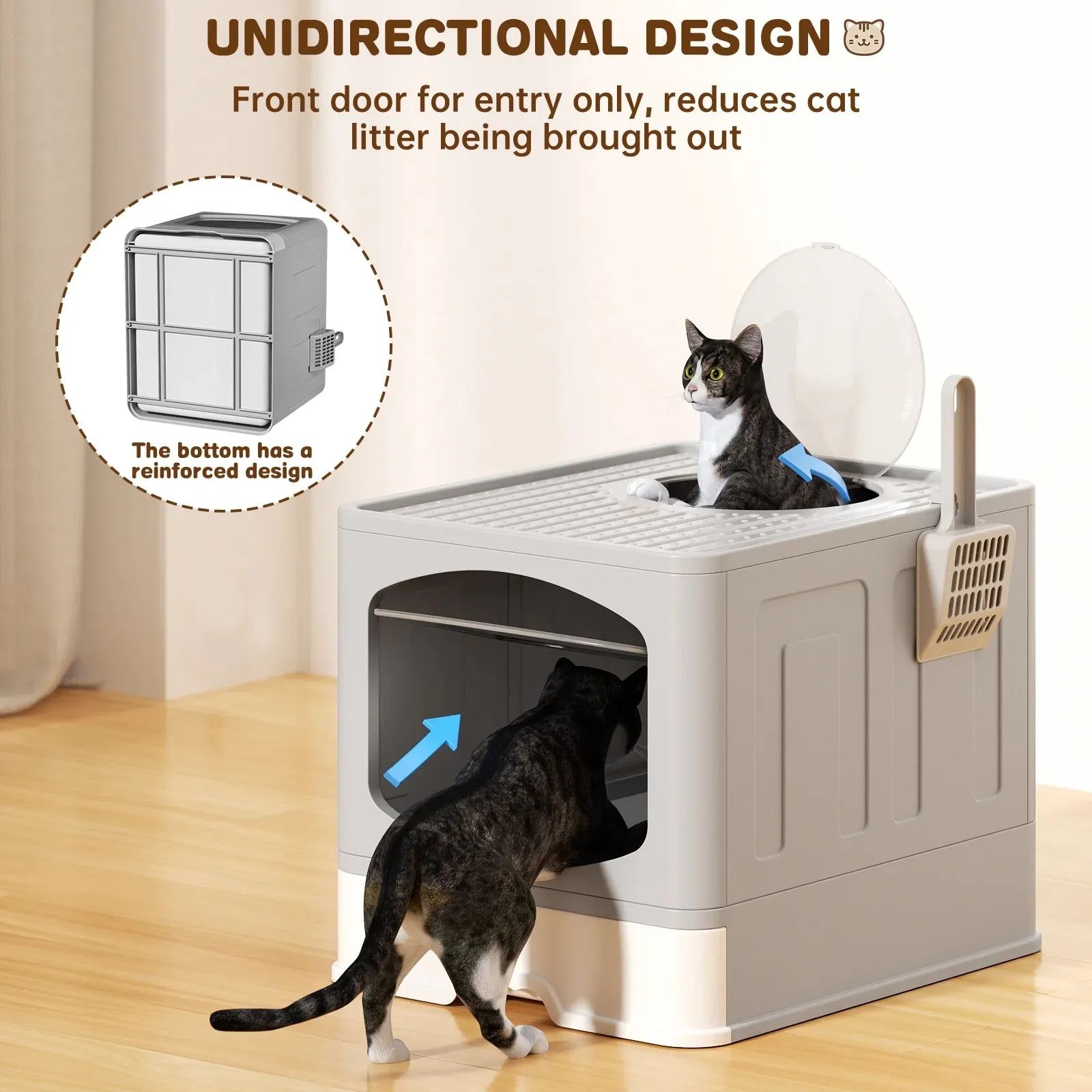 Extra Large Foldable Cat Litter Box - Meet Litter Buddy! 🐱🧼