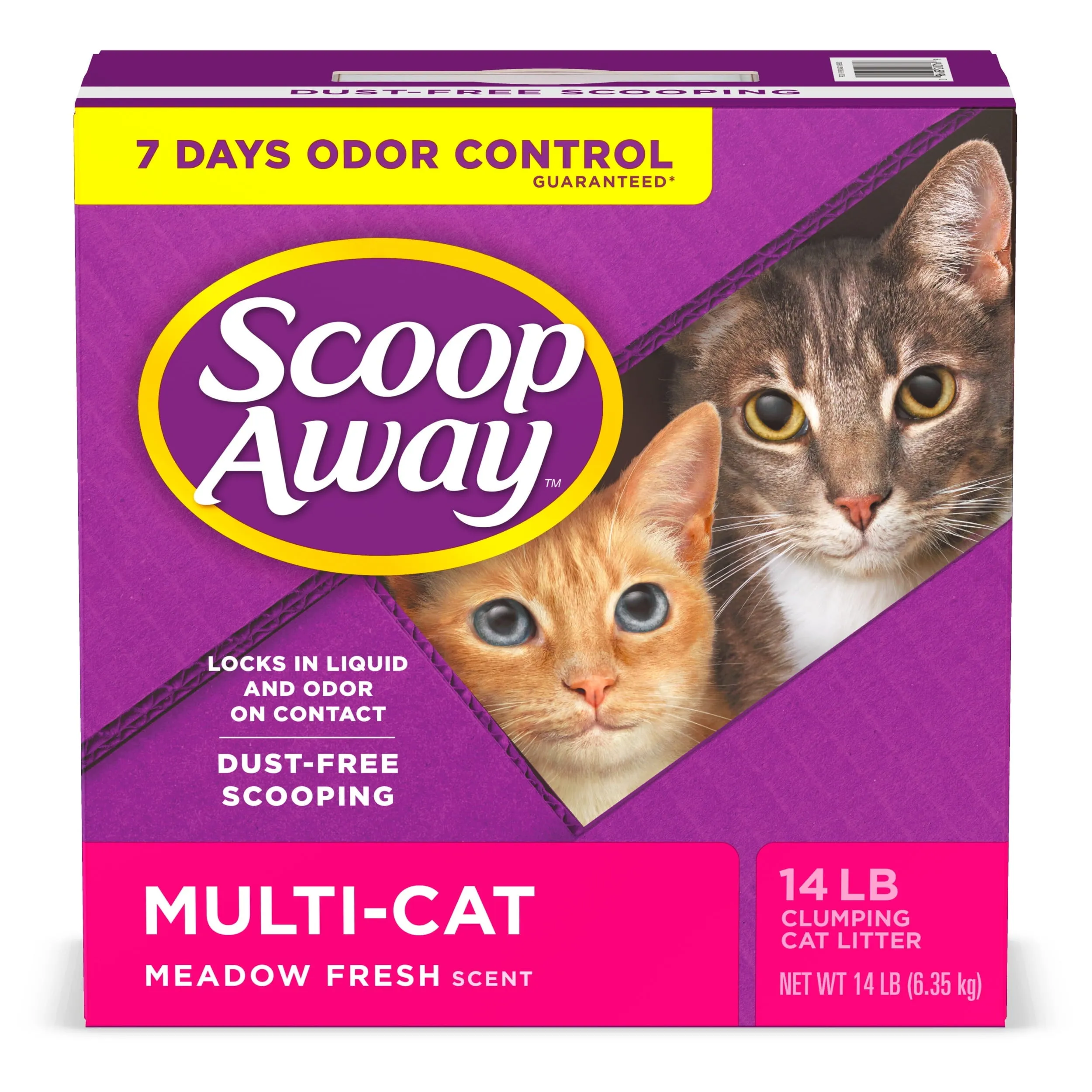 Extra Strength Multi-Cat Scented Litter, Clumping Cat Litter,14 lb Free Shipping