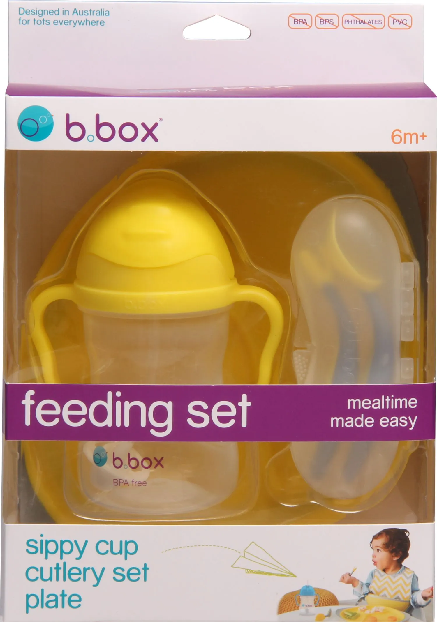 Feeding Set Lemon Sherbet Yellow