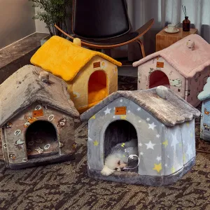 Foldable Decorative Pet House Bed