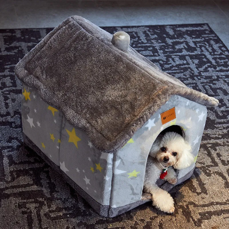 Foldable Decorative Pet House Bed
