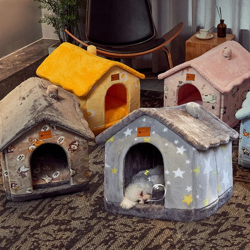 Foldable Decorative Pet House Bed