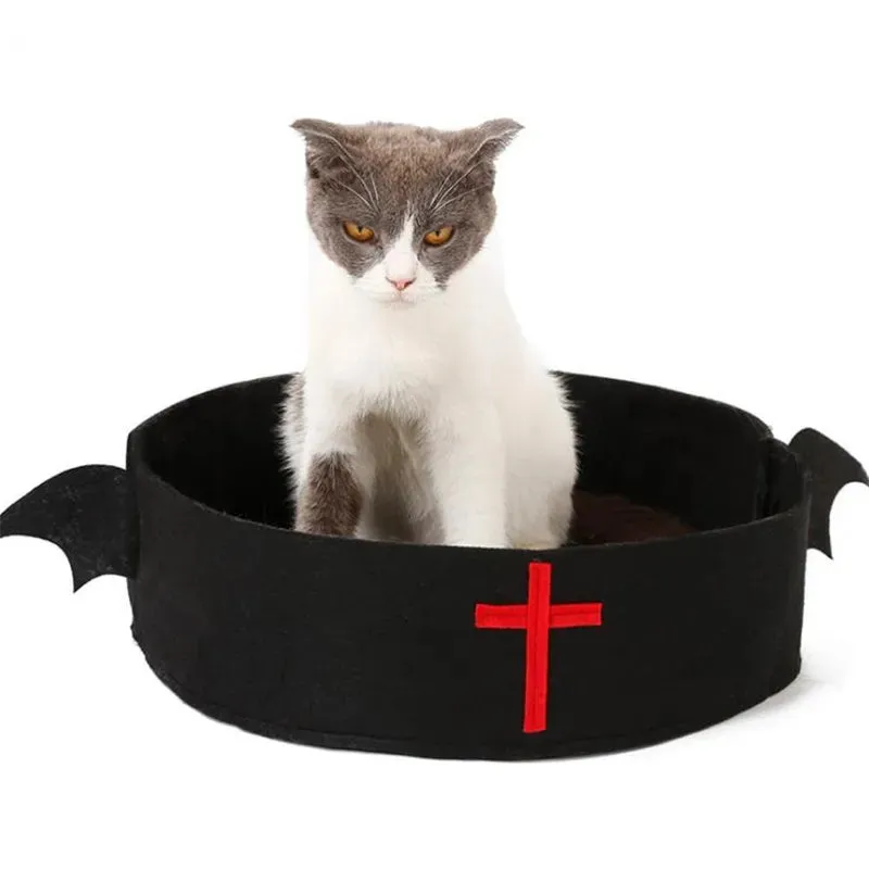 Hallowmas Cat Bed - Small Dog Mat - Festival Christmas Folded Resistance - Catch A Bite Beds For Pets
