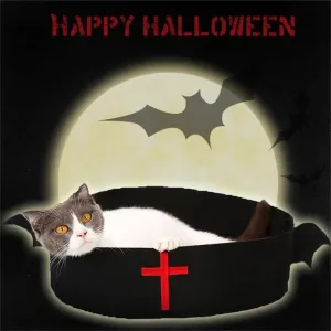 Hallowmas Cat Bed - Small Dog Mat - Festival Christmas Folded Resistance - Catch A Bite Beds For Pets