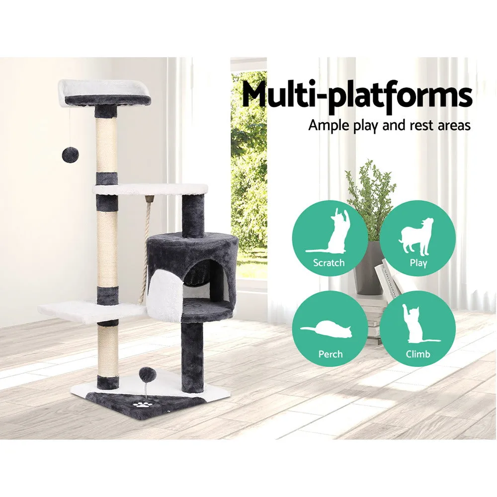 i.Pet Cat Tree 112cm Tower Scratching Post Scratcher Wood Condo House Furniture