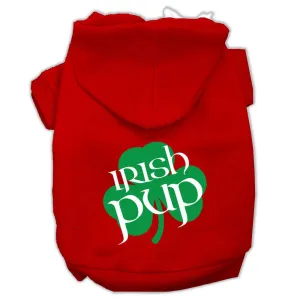 Irish Pup Screen Print Pet Hoodies Red Size Sm (10)