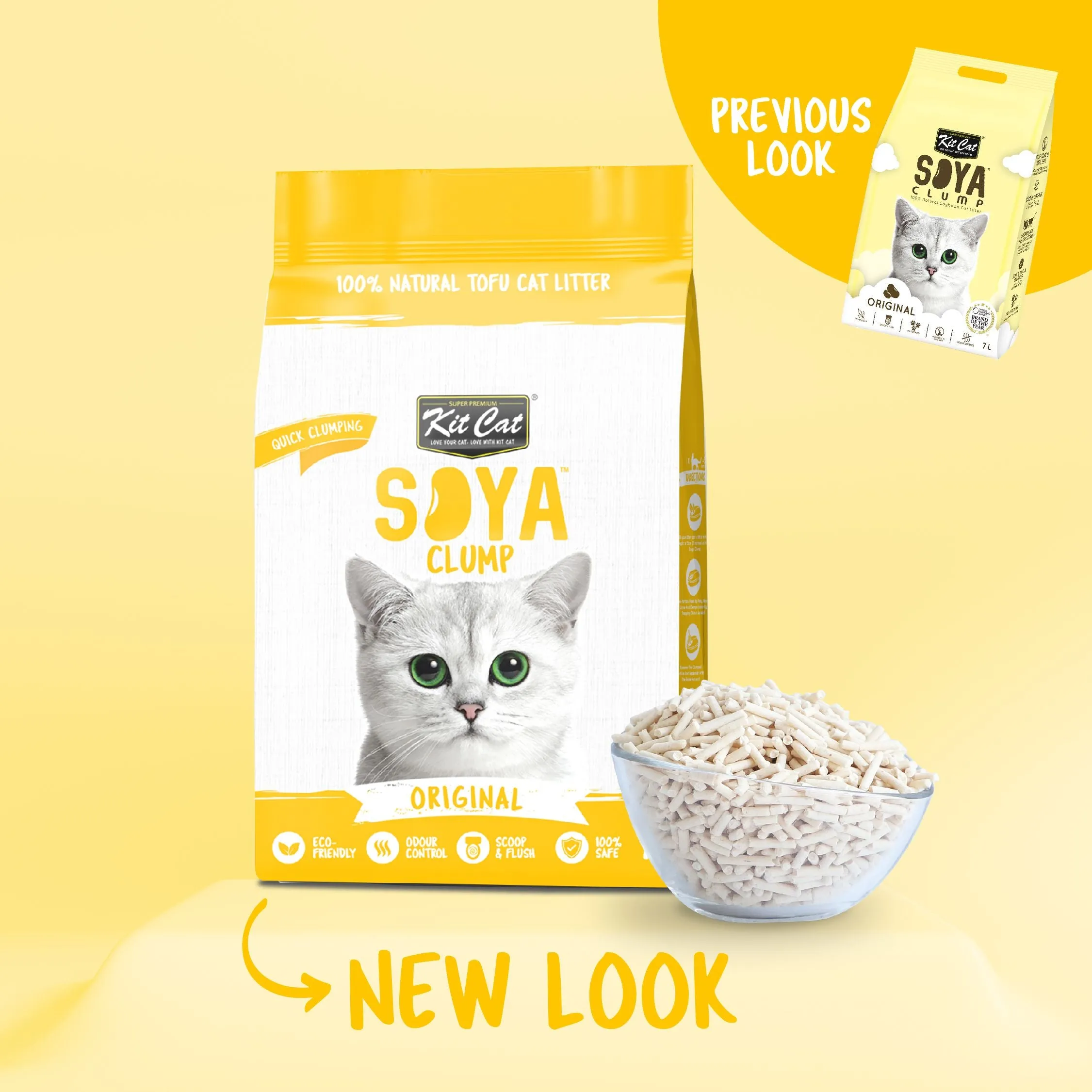 Kit Cat Soya Clump Cat Litter - Original (7L)