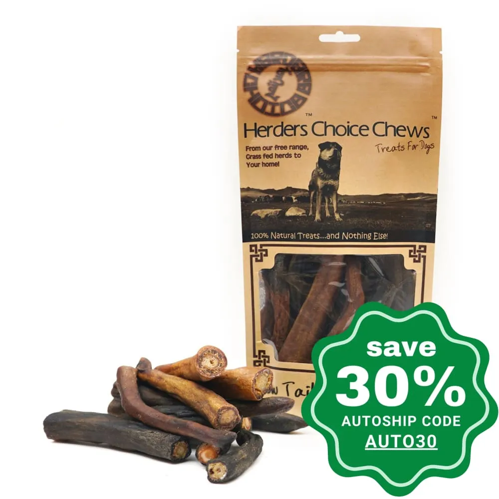 Mongolian Chews - Treat for Dogs - Herders Choice Chews - Dried Cow Tail Cut Small - 300G