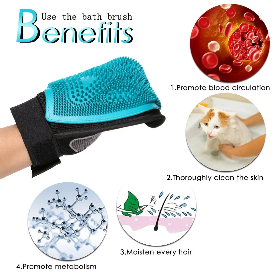 Pet Grooming Dual-Sided Glove Universal Fit
