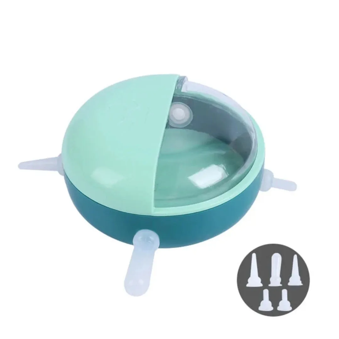 PetAffairs 4 Silicone Multi Nipples Milk Feeding Pet Bowl