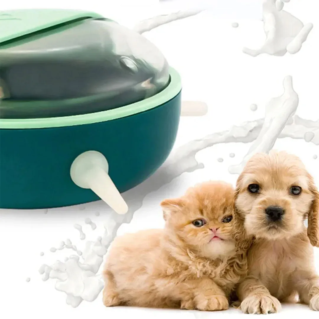 PetAffairs 4 Silicone Multi Nipples Milk Feeding Pet Bowl