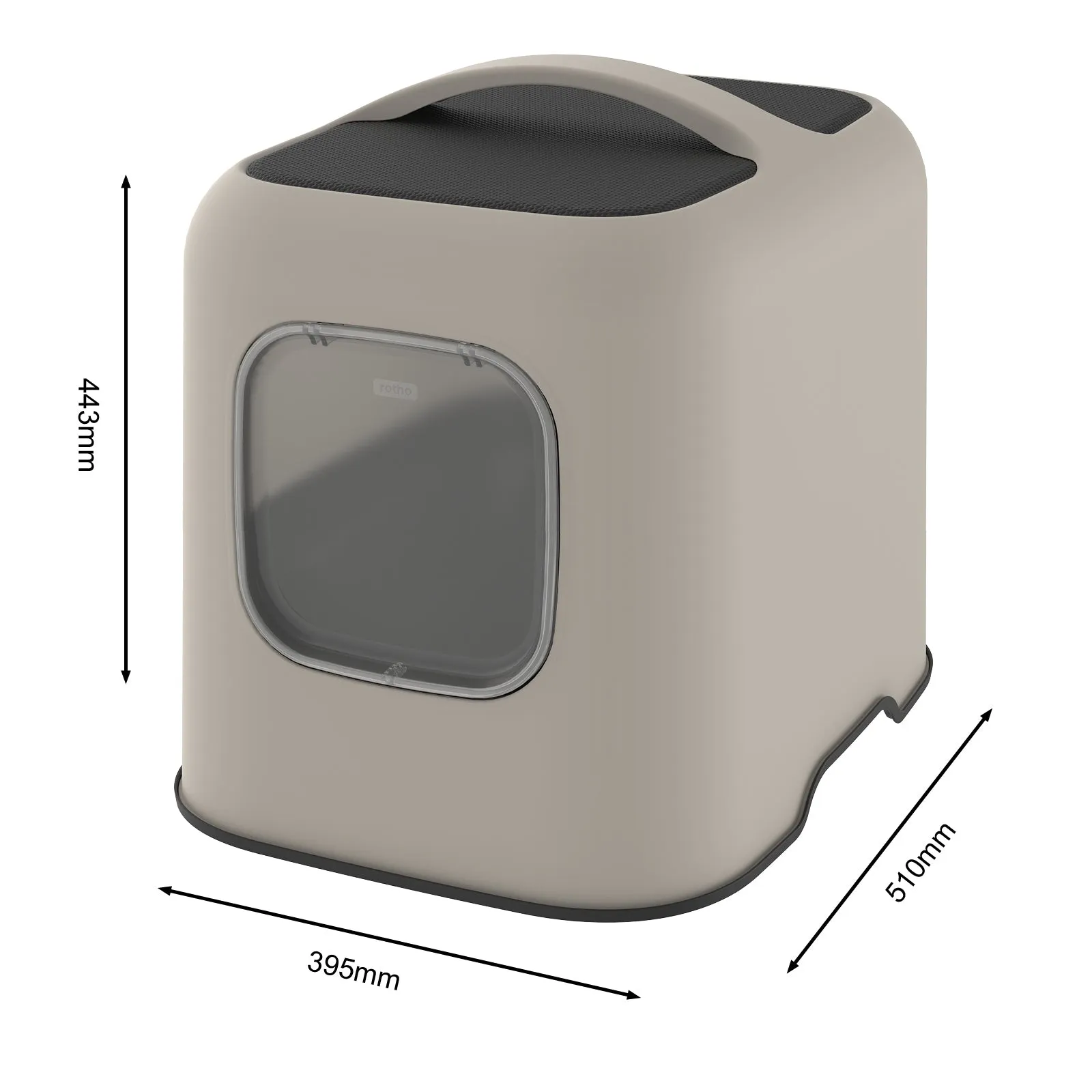 Rotho - BIALA litter box incl. hood   scoop (4005207422) - Cappuccino