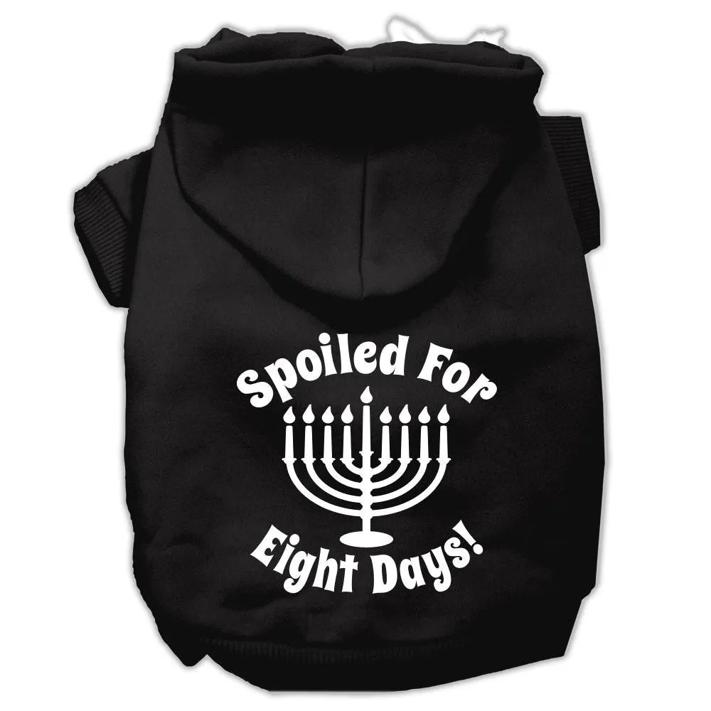 Spoiled for 8 Days Screenprint Dog Pet Hoodies Black Size XL (16)