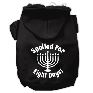 Spoiled for 8 Days Screenprint Dog Pet Hoodies Black Size XL (16)