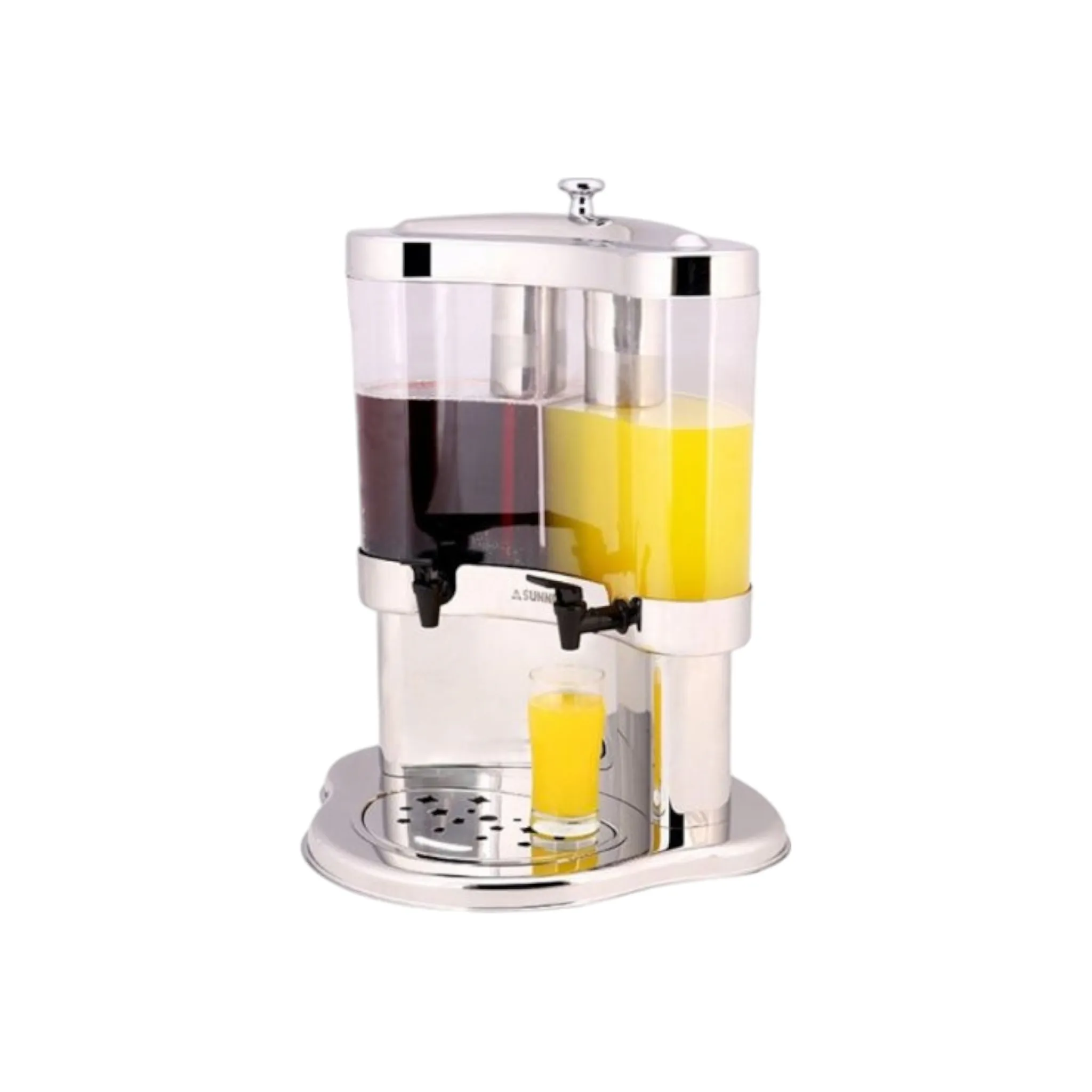 Sunnex Juice Dispenser Twin Half Moon 2x5L X23888