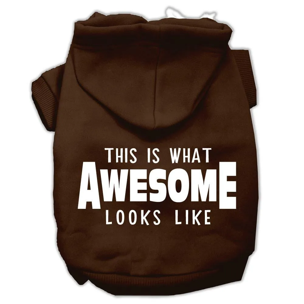 This is What Awesome Looks Like Dog Pet Hoodies Brown Size XXXL (20)