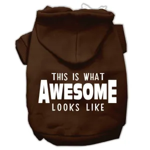 This is What Awesome Looks Like Dog Pet Hoodies Brown Size XXXL (20)