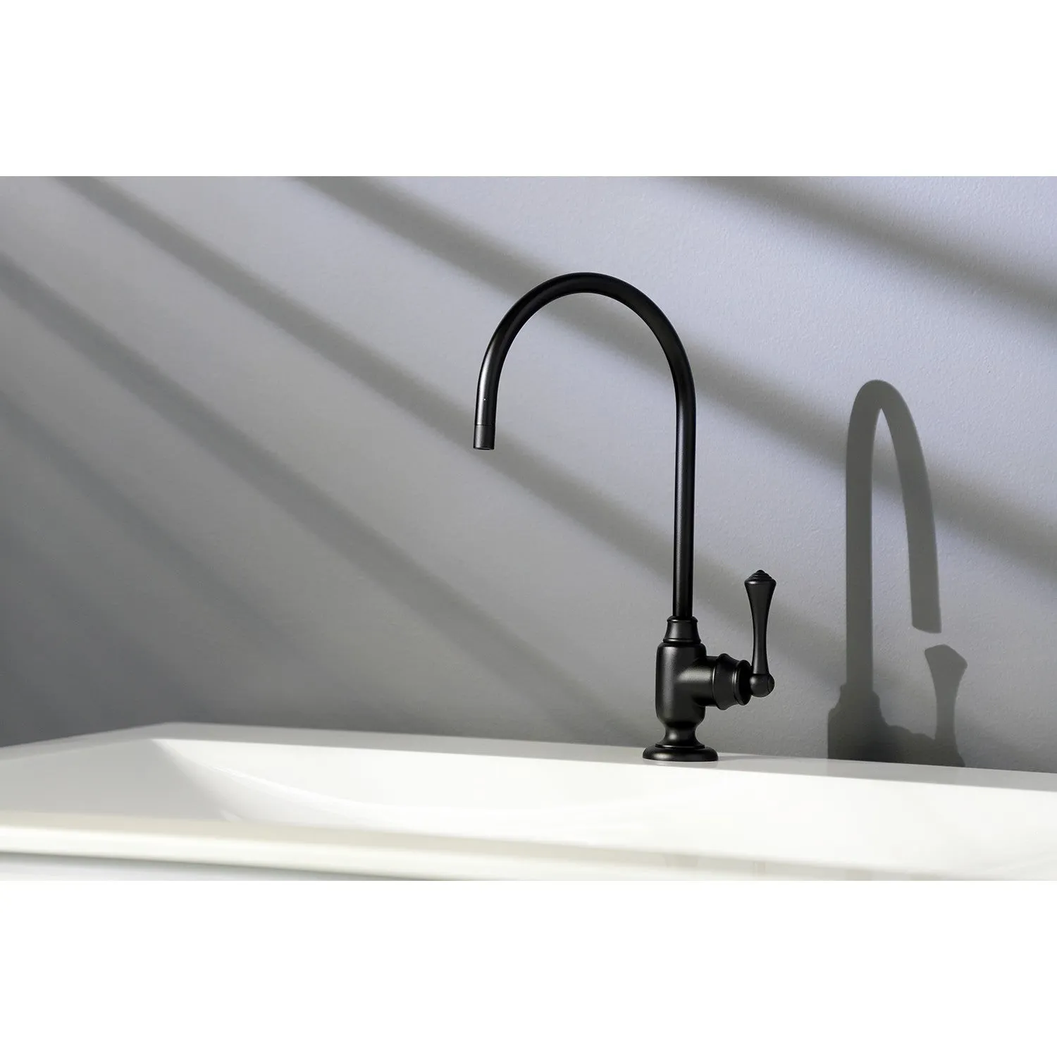 Vintage KS5190BL Single-Handle 1-Hole Deck Mount Water Filtration Faucet, Matte Black