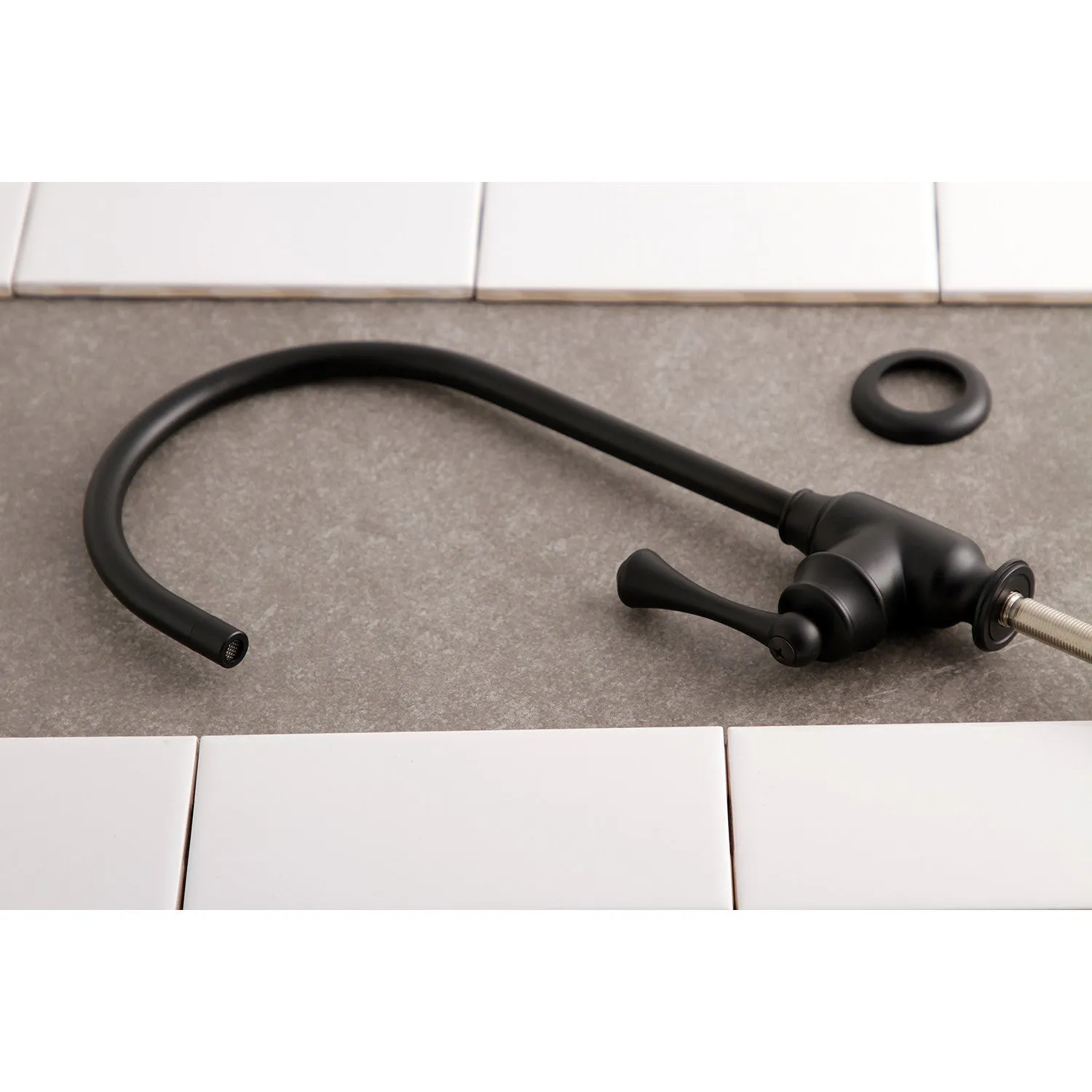Vintage KS5190BL Single-Handle 1-Hole Deck Mount Water Filtration Faucet, Matte Black