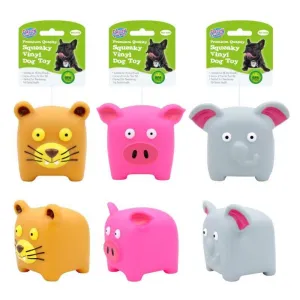 Vinyl Square Animal Series Squeaky Dog Toys