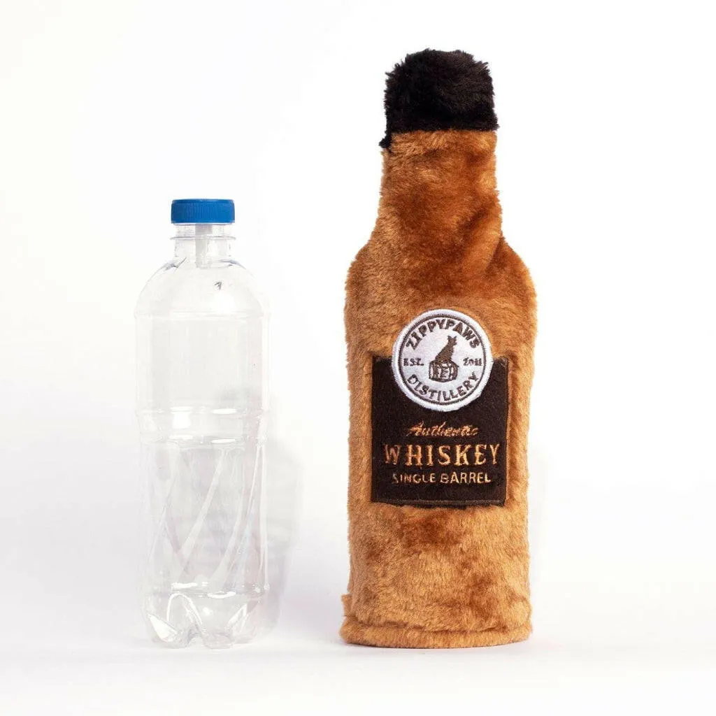 Zippy Paws Happy Hour Crusherz Bottle Themed Crunchy Water Bottle Whiskey