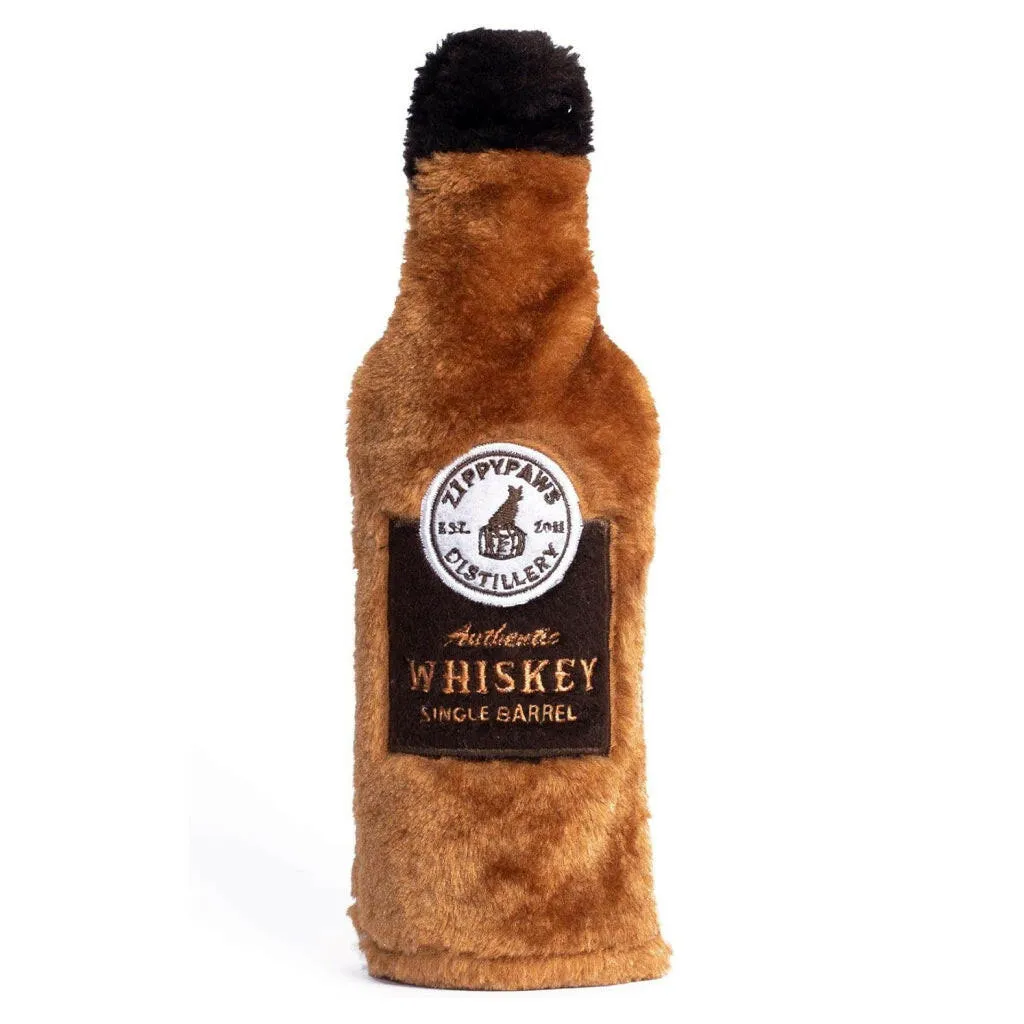Zippy Paws Happy Hour Crusherz Bottle Themed Crunchy Water Bottle Whiskey